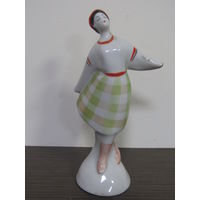 С рубля. "Украинский танец". Статуэтка. ГФЗ. Городницкий фарфоровый завод. Городница. Ретро СССР 70-х годов. м