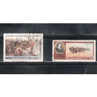 СССР-1956, (Заг.1836-1837),  гаш.(с клеем), Живопись, Репин(2)