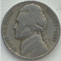 США 5 центов 1941 г.