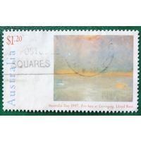 Австралия 1997. Живопись. Australia Day 1997. Fire baze at Cerringong