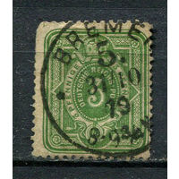 Рейх - 1875/1879 - Цифры 3 Pfe - [Mi.31] - 1 марка. Гашеная.  (Лот 52HB)-T4P51