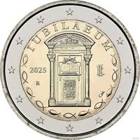 2 евро 2025 Италия Юбилейный год UNC из ролла