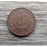 Werty71 Великобритания 1/2 пенни 1944 Георг 6 Корабль