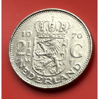 37-10 Нидерланды 2 1/2 гульдена 1970 г.