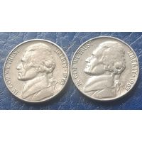 5 центов  1963 Р & D США Джеферсон 2 монеты