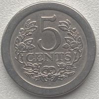 Нидерланды 5 центов 1907 г. Редкая. Состояние