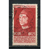 Италия - 1953 - Автопортрет Антонелло да Мессина - [Mi. 880] - полная серия - 1 марка. Гашеная.  (Лот 48Gi)-T2P34