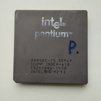 Керамический Ретро процессор INTEL PENTIUM A80502-75 SX969.