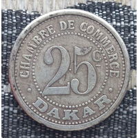 Сенегал. Дакар. 25 центов 1920 года. Корабль. Якорь. Предложи свою цену или обмен!