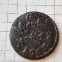 Швеция 1/6 эре.1667г.
