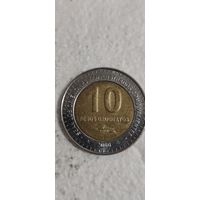 Уругвай 10 песос 2000