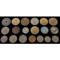 19 МОНЕТ БЕЛЬГИИ С СЕРЕБРОМ (50 сантимов, 1901 г.)