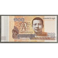 Банкнота. Камбоджа. 100 риелей 2014 год. НЕ БЫЛА В ОБОРОТЕ