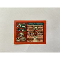 Нотгельд 25 пфеннигов Трайбс. Веймарская республика - 1602