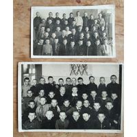 2 групповых фото школьников 60-й железнодорожной школы. Станция Крымская. Краснодарский край. 1946-48 г. Цена за оба.