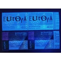 Беларусь 1996 Искусство плаката, разновидность по защите , 400 тип а + с, 700 тип е + е .