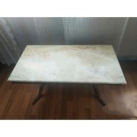 Антикварный французский журнальный стол. Бронза + оникс натуральный.