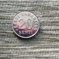 Werty71 Эстония 20 сентов сенти 1999 центов