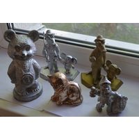 Коллекция 5 статуэток. Силумин.
