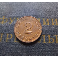 2 пфеннига 1962 (J) Германия ФРГ #02