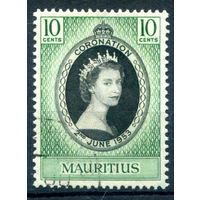 Британские колонии - Маврикий - 1953г. - коронация королевы Елизаветы II - 1 марка - полная серия, гашёная [Mi 242]. #2-Bc-52-A-1