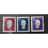 Германия, ГДР 1957 г. Mi.606-608 MNH** полная серия