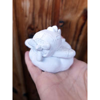 Лот С 1 РУБЛЯ! много лотов! Сувенирная фигурка Самолетик на облачке (БЕЛЫЙ, под раскраску)