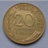 Франция, 20 сантимов 1988 г.
