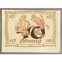 Нотгельд 10 пфеннигов 1921 год. Арнштадт. Веймарская республика
