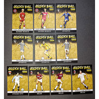 Футбольные карточки. Обладатели "Золотого мяча" 1980-1989.