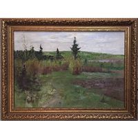 Азгур Г.Г. "Белорусский мотив",1950г. К/М. р.34,5х49,5 см.