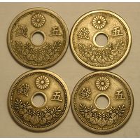 Япония, Полная погодовка 5 Сен х 4 - 1920,21,22,23 Эра Тайсё