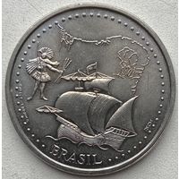 Португалия 200 эскудо 1999 г. 500 лет с момента открытия Бразилии