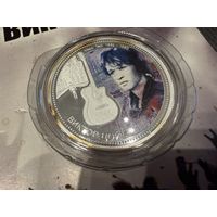 10 долларов 2012 г. В. Цой  СЕРЕБРО 999 пр. 20 грамм    Распродажа коллекции!!!