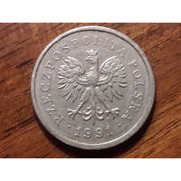 Польша 1 злотый 1991