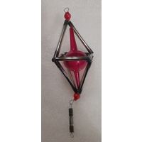 Игрушка ёлочная Лампадка, конструкция Стеклярус. СССР