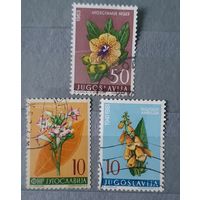 Югославия цветы 3шт