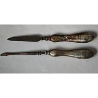 Для маникюра , серебро (ручки )