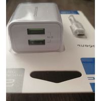 Зарядное сетевое microUSB Atomic U400 10Вт+кабель