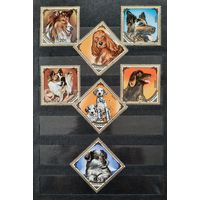 Монголия 1984г. Серия из 7 марок. Породы собак. гаш.