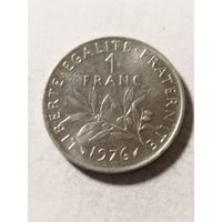 Франция 1 франк 1976