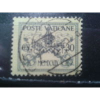 Ватикан, 1939. Папский герб, надпечатка