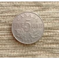 Werty71 Канада 5 центов 1934 Георг 5