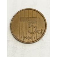 Нидерланды 5 центов 1984