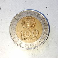 100 эскудо 1990 года Португалия. Португальская Республика.