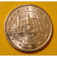 Словакия 10 евроцентов 2024 стандартная монета из оборота
