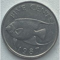 Бермудские острова (Бермуды) 5 центов 1987 г.