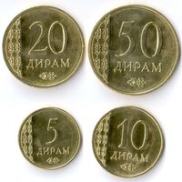 Таджикистан набор 4 монеты 2015 UNC