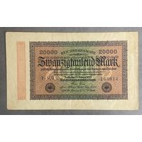 Банкнота 20000 марок 1923 год. Веймарская республика. С рубля без МЦ.