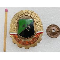 Знак ПНР. Заслуженный шахтёр. тяжёлый, накладной, винт
